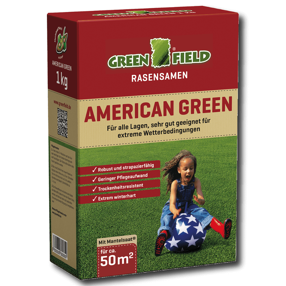 Greenfield American Green 5 kg für ca Grassamen 250 m²  Rasensamen 
