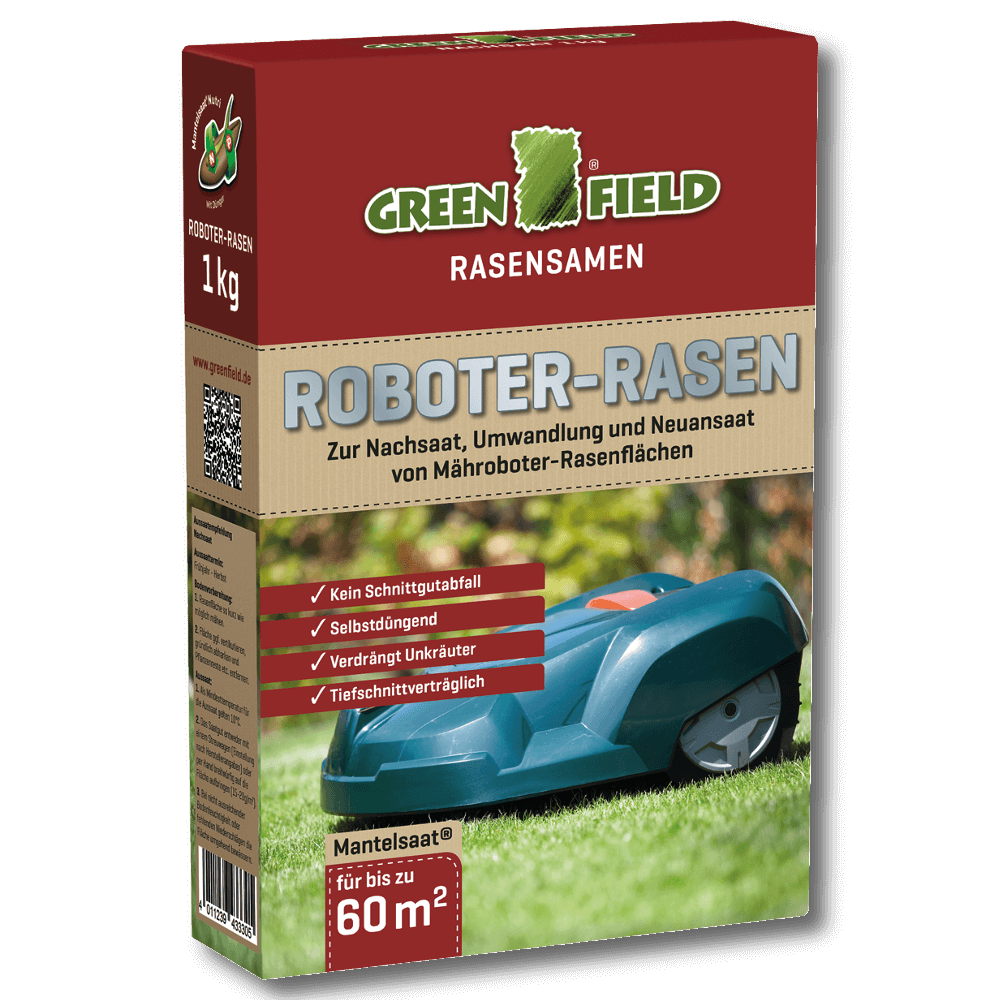 Greenfield Roboter-Rasen 1 kg Rasenroboter Rasensamen Rasen Saatgut Grassamen 