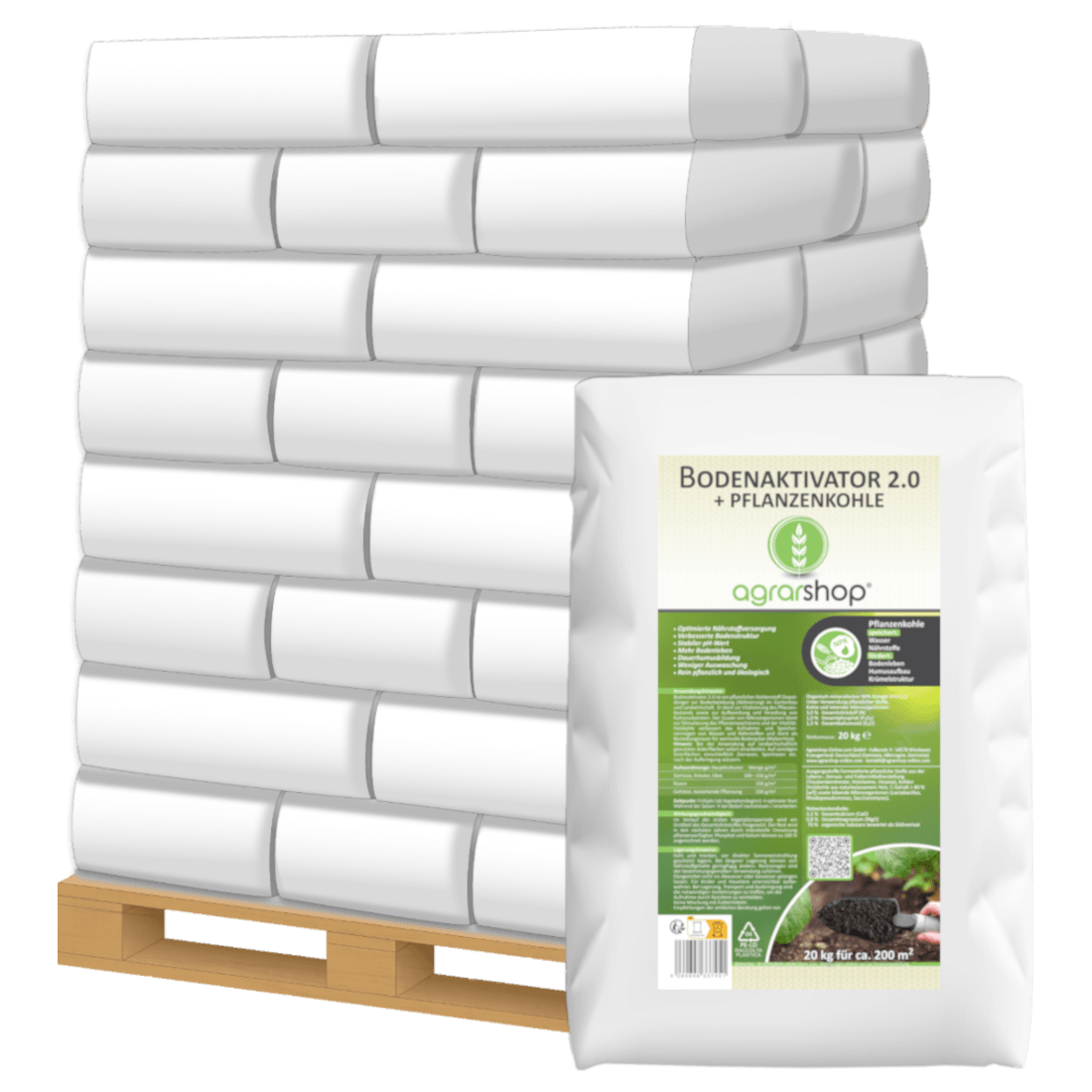 Agrarshop Bodenaktivator 2.0 +  Pflanzenkohle