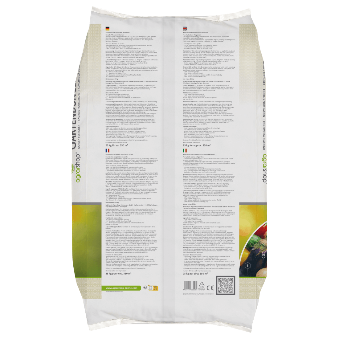 Agrarshop Gartendnger BIO 25 kg Universaldnger Gemsednger Naturdnger |  eBay.de