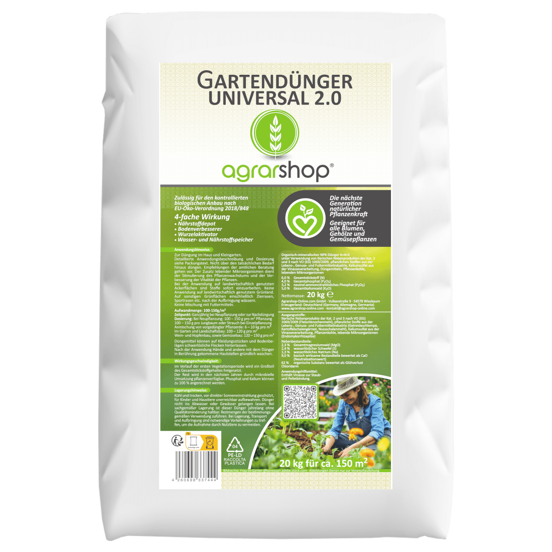 Agrarshop Gartendünger Universal 2.0 - NPK 6+4+5(+2)