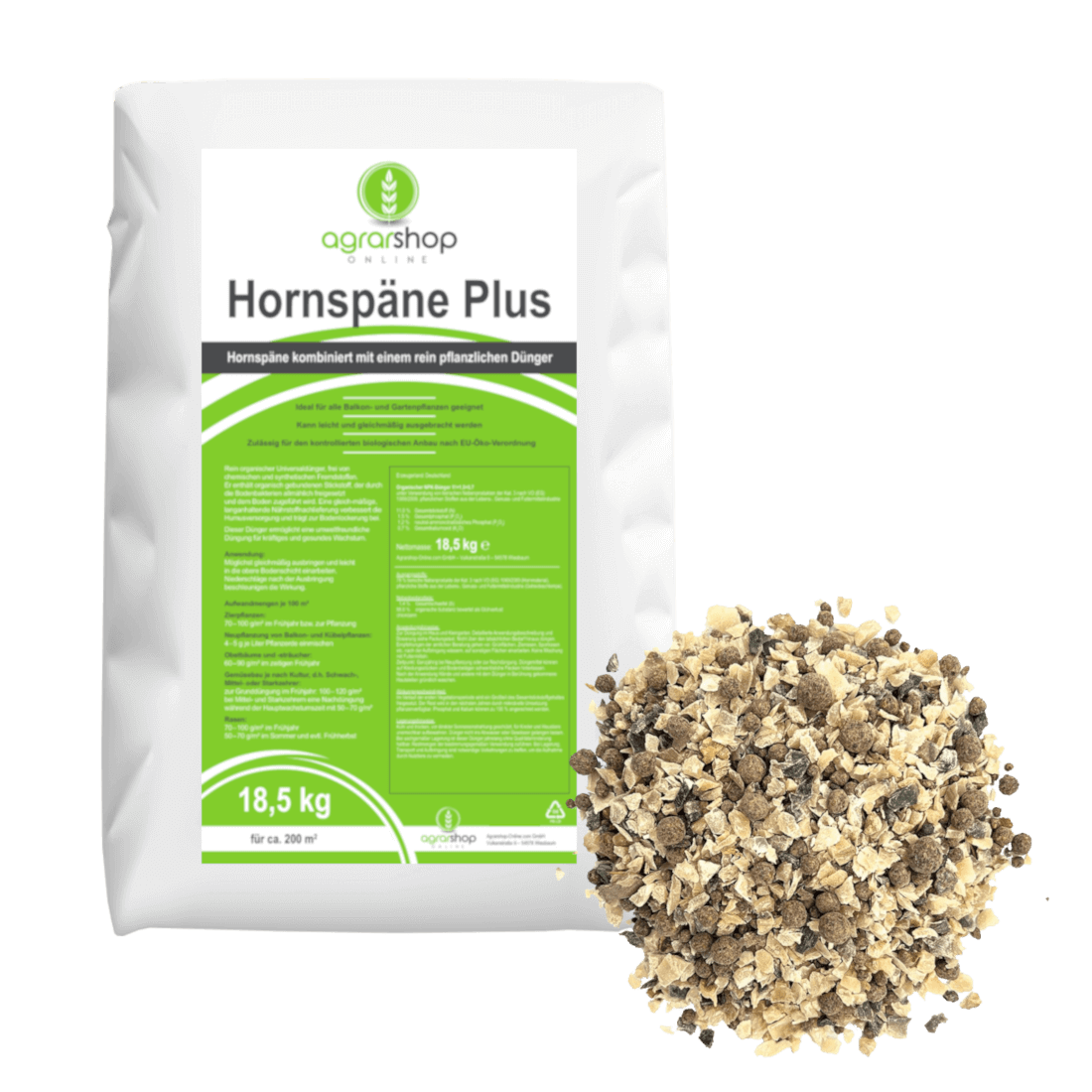 Agrarshop Hornspne Plus 20 kg Universaldnger Gemsednger Blumendnger |  eBay.de