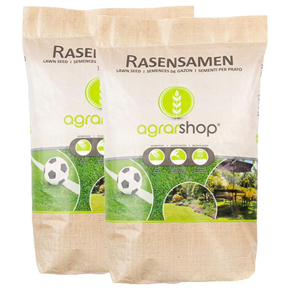 Agrarshop Rasensamen Schattenrasen 20 kg Grassamen Sportrasen Spielrasen