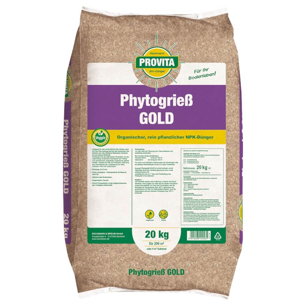 Beckmann Provita Phytogrieß GOLD 20 kg Obstdünger Gemüsedünger