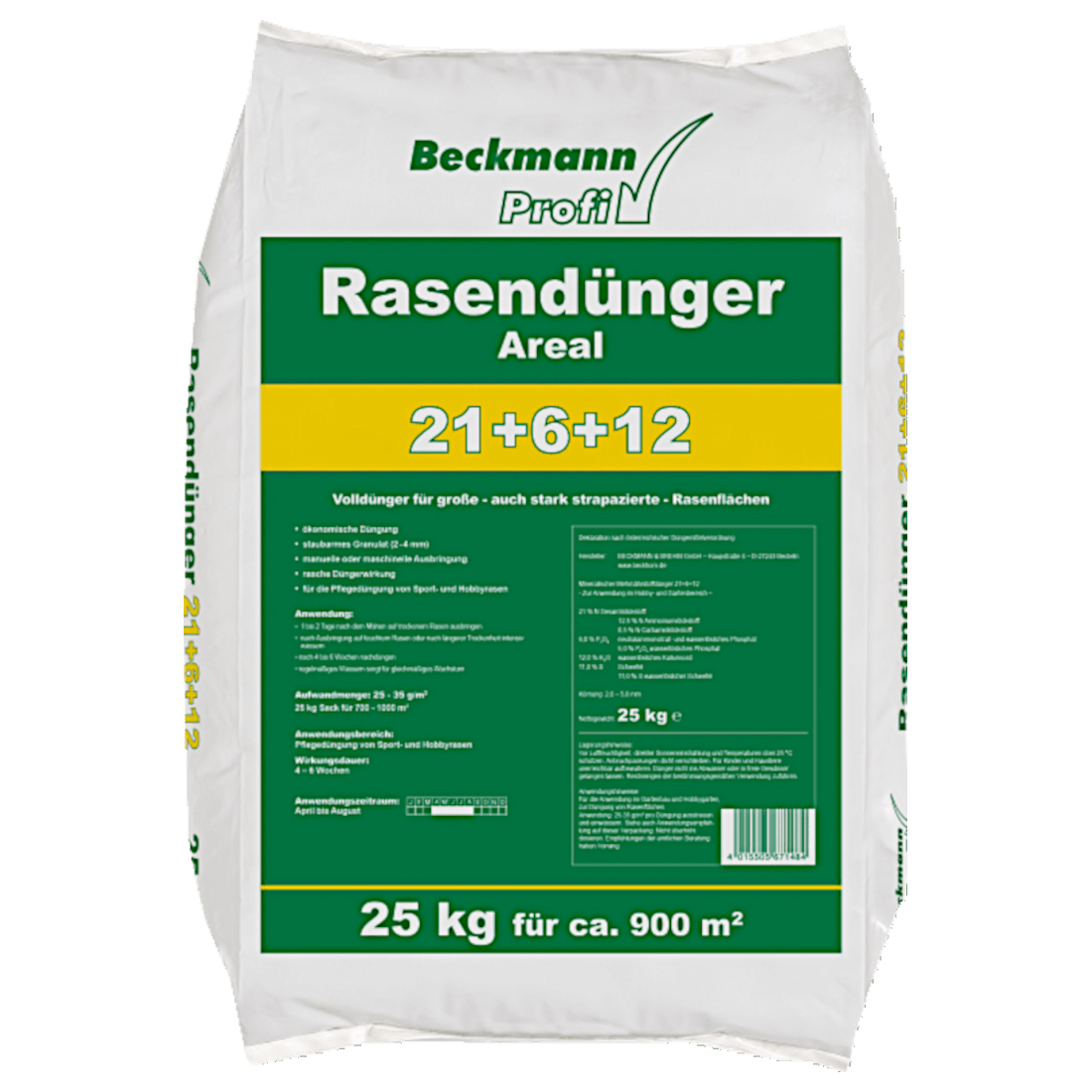 BECKMANN PROFI Rasendünger Areal NPK 21+6+12