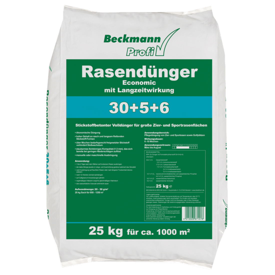 BECKMANN PROFI Rasendünger Economic 30+5+6