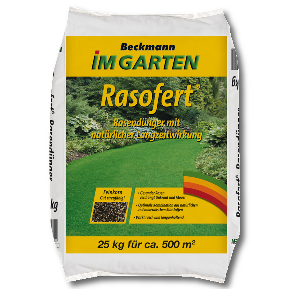 Beckmann Rasofert Rasendünger 25 kg Langzeitwirkung Depotwirkung Schnellwirkung