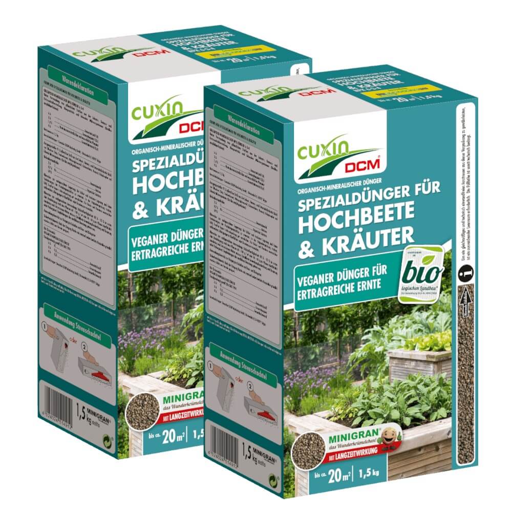 Cuxin Hochbeetdünger Kräuterdünger 3 kg Gemüsedünger Beetdünger Obstdünger
