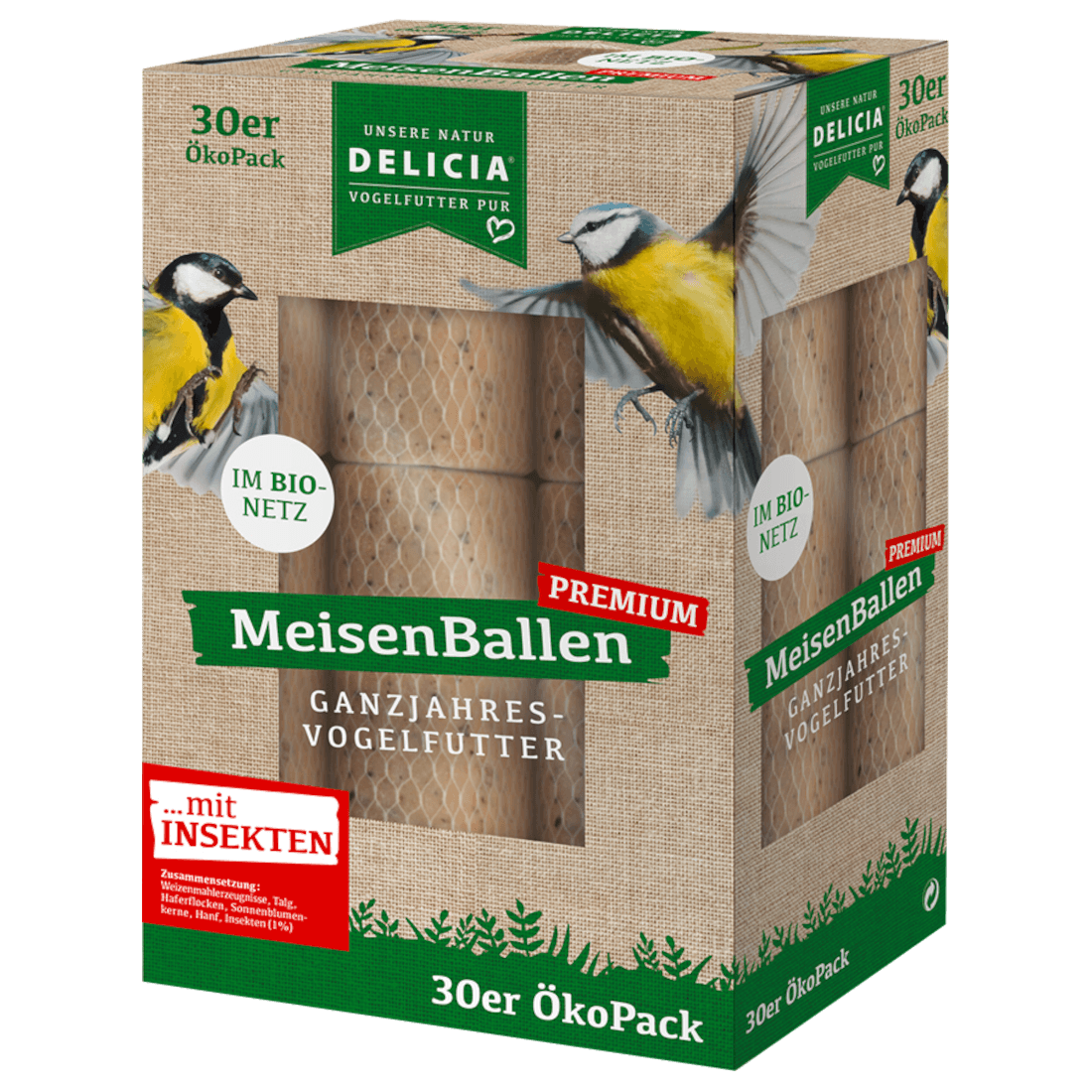 DELICIA® Premium Meisenballen mit Insekten