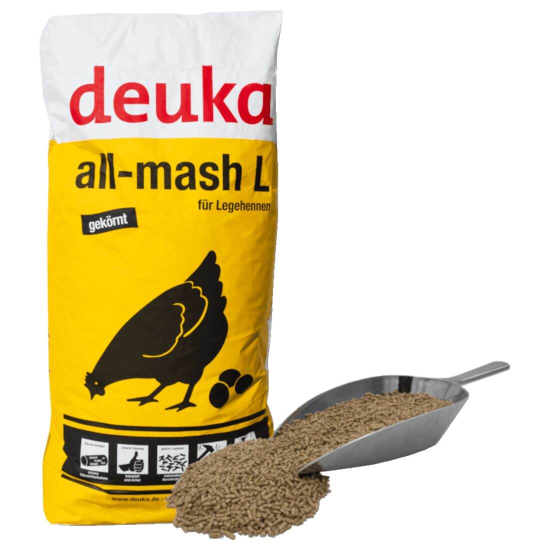 Deuka All-Mash L Alleinkorn 25kg Legehennenfutter Legemehl Legekorn Körnerfutter