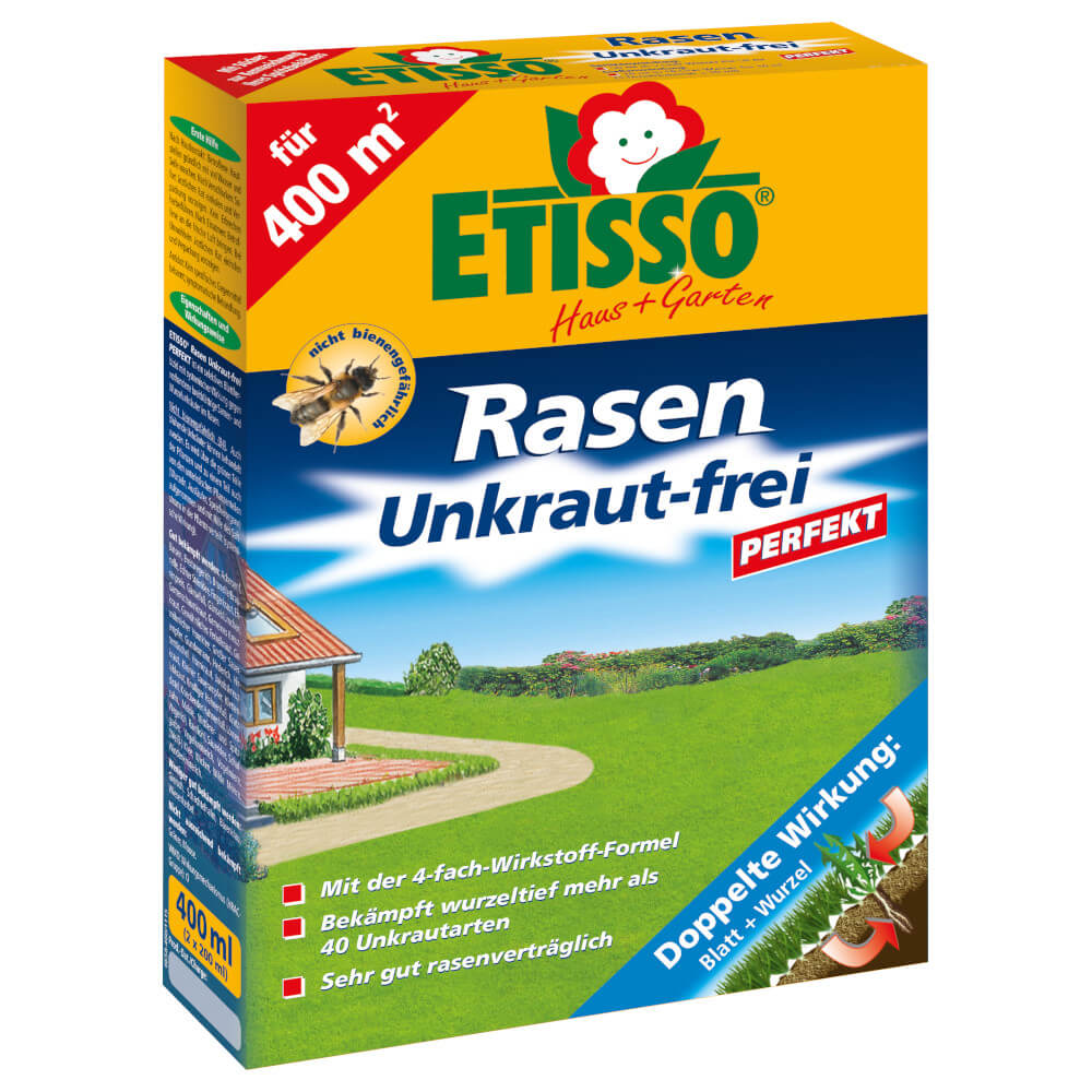 ETISSO Rasen Unkraut-frei PERFEKT 400 ml Rasenherbizid Unkrautbekämpfung