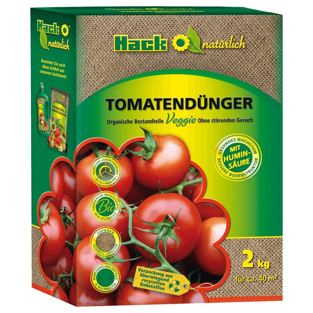 HACK-Bio Tomatendünger 2 kg Gemüsedünger Gartendünger Langzeitwirkung
