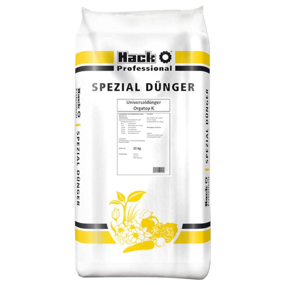 HACK PROFI Orgatop K 25 kg NPK Dünger 5-3-2 Gartendünger Rasendünger Biodünger
