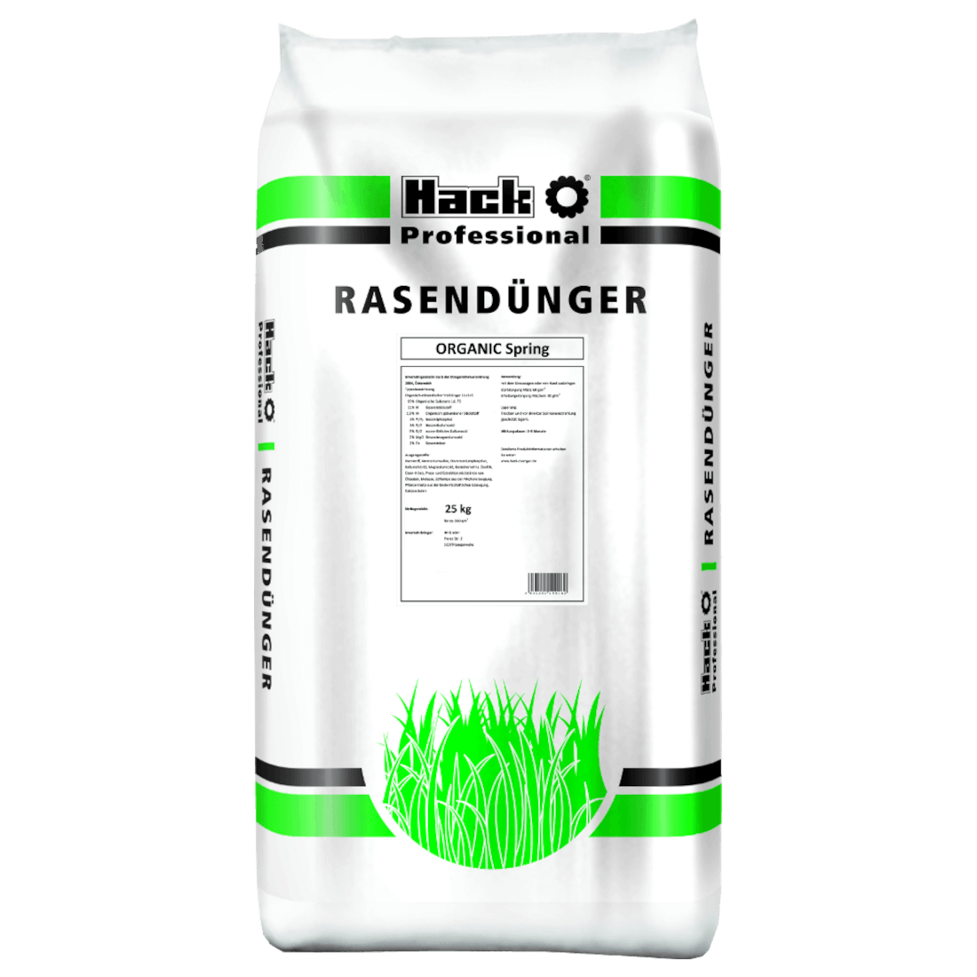 HACK PROFI Rasendünger Organic Spring NPK 18+4+5(+2)