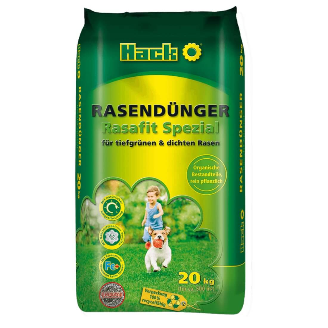 HACK Rasendünger Rasafit Spezial 20 Kg Frühjahrsdünger Sommerdünger Langzeit