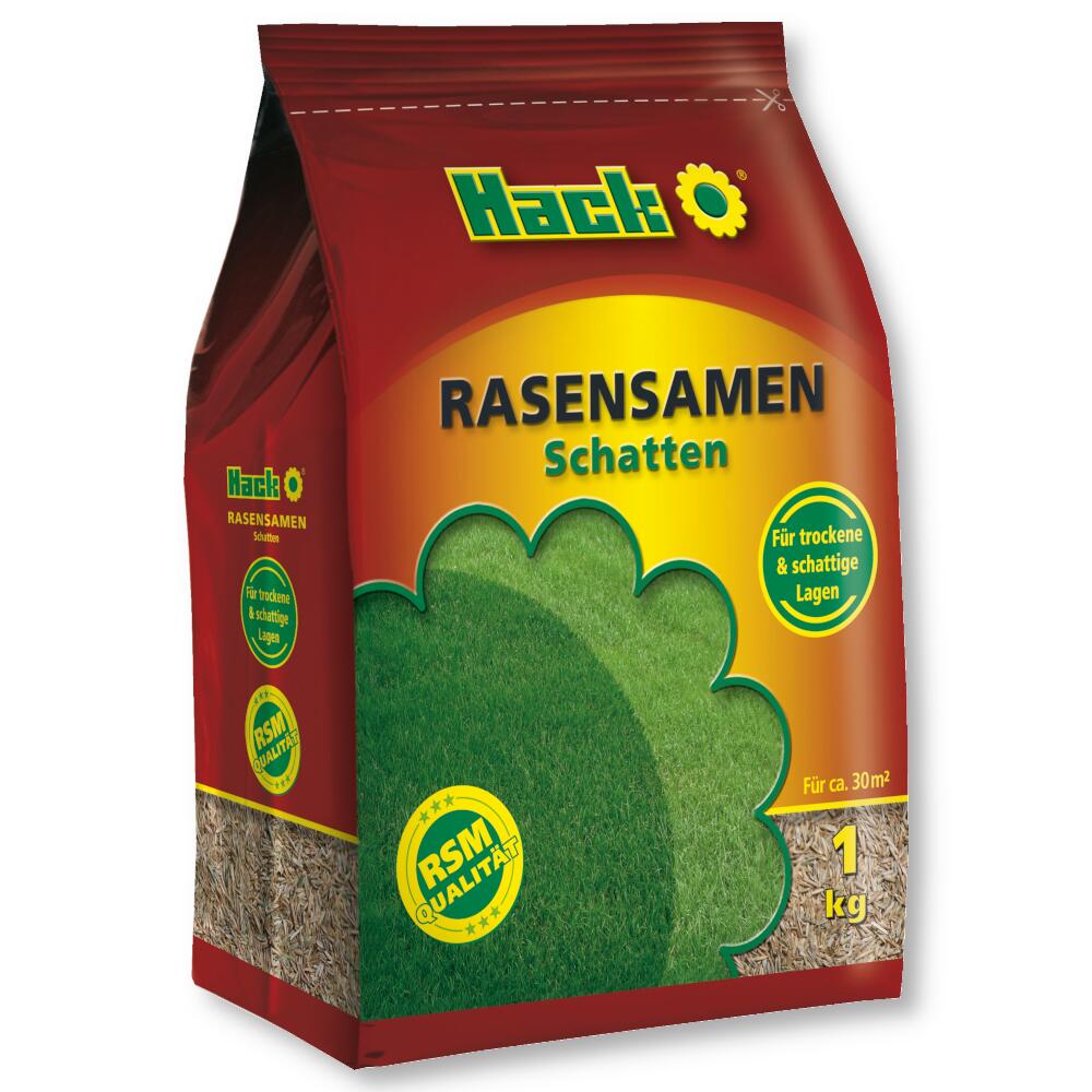 HACK Rasensamen Schatten 1 kg Schattenrasen Grassamen Trockenrasen Rasensaat