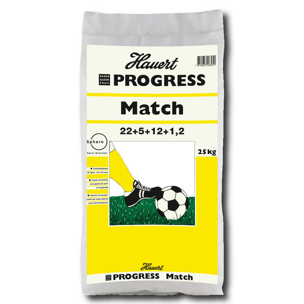 Hauert Rasendünger Progress Match 25 kg Sommerdünger Sportrasen Profidünger