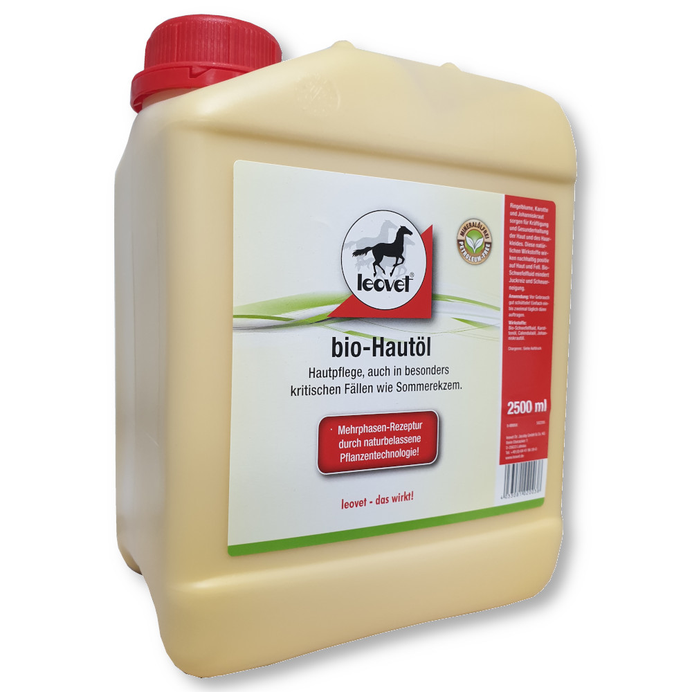 Leovet Bio Hautöl 2500 ml geg Sommerexzem Pferdehaut Exzem Pferdeexzem Exzemer