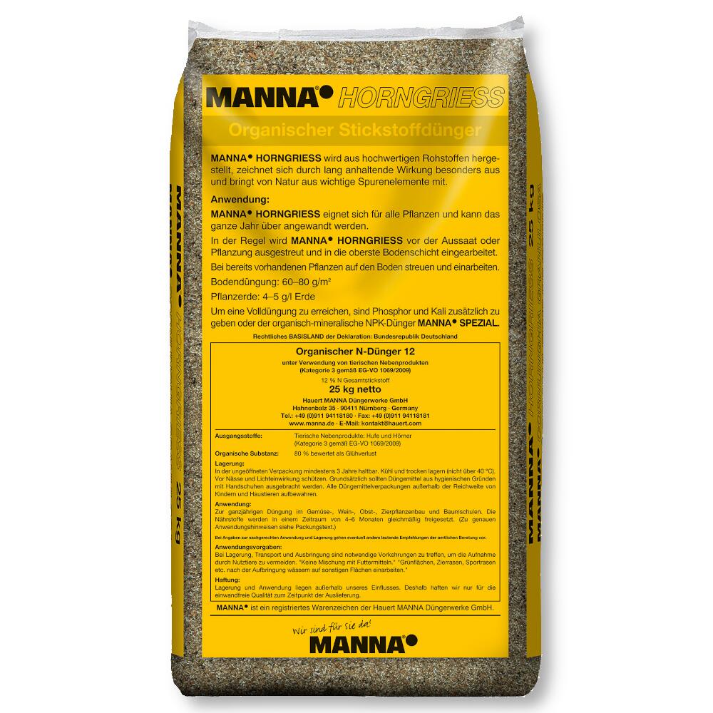 Manna Horngriess organischer Stickstoffdünger 25 kg Ubiversaldünger Blumendünger