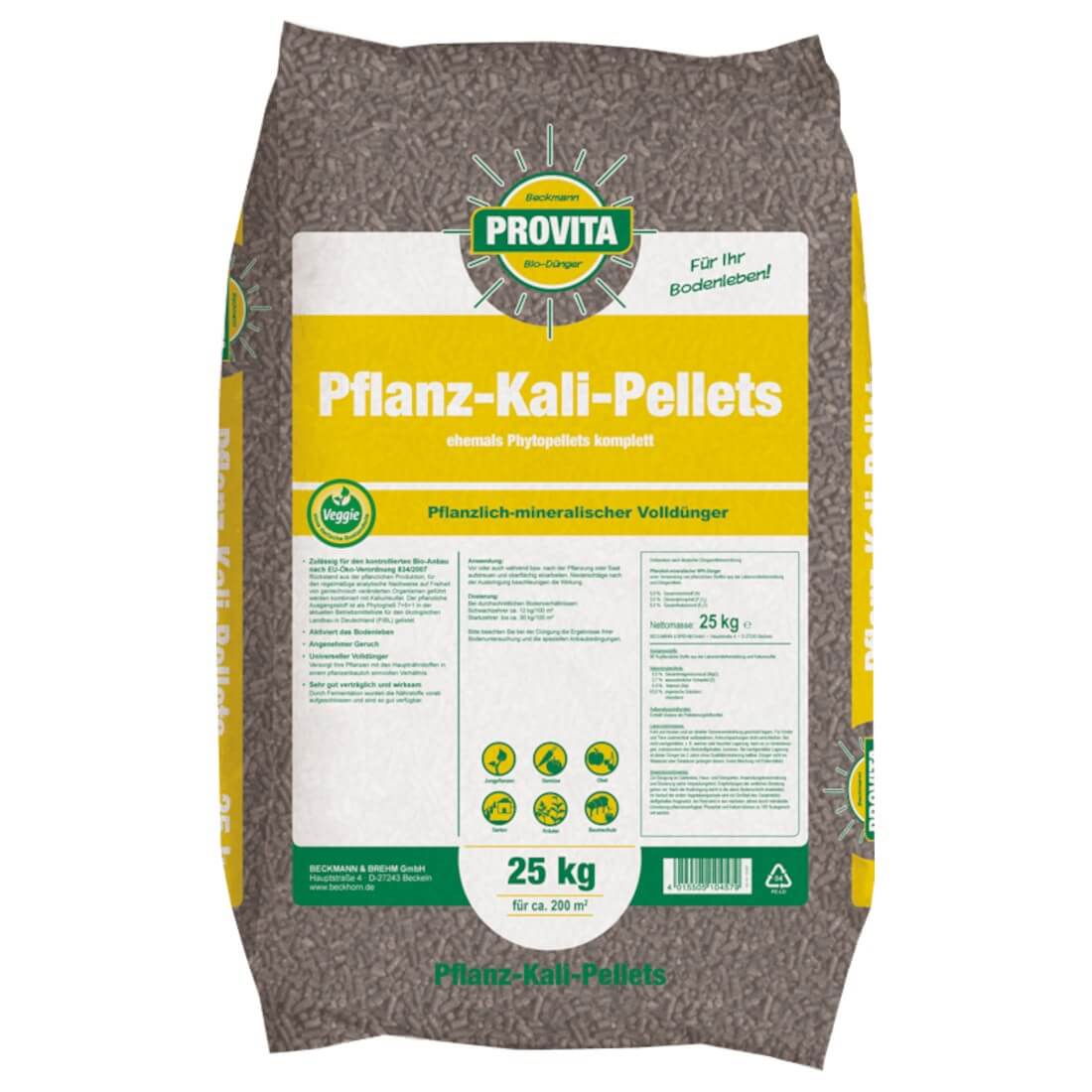 Beckmann Provita Pflanz-Kali-Pellets 25 kg Universaldünger Volldünger