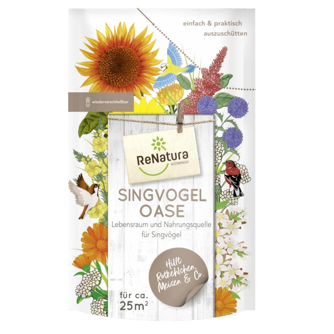 ReNatura Singvogeloase 0,275 kg Blumensamen Nahrungsquelle und Lebensraum