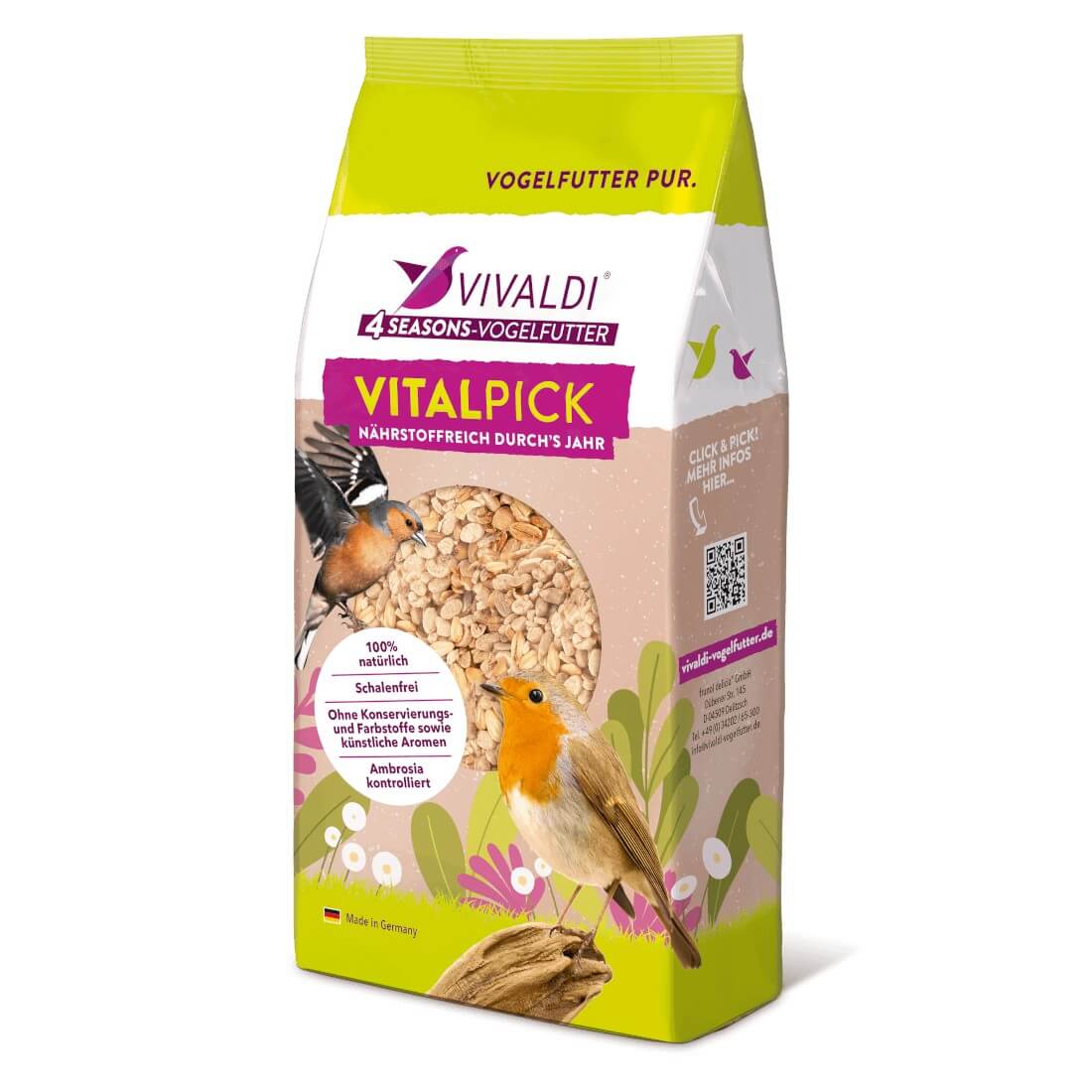 VIVALDI Vitalpick Müsli 2,85 kg Vogelfutter Energie Buchfink Rotkehlchen