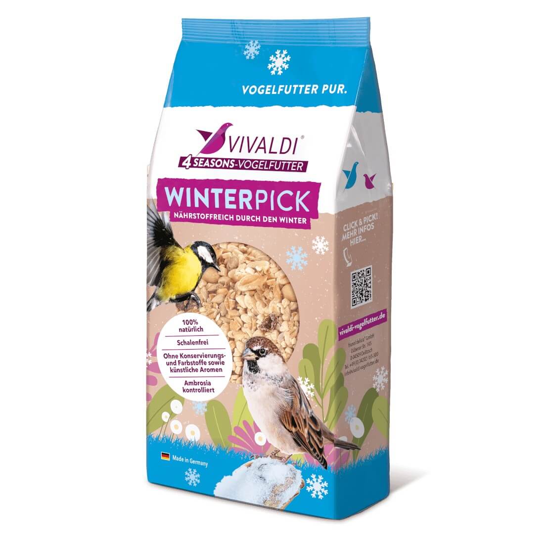 VIVALDI Winterpick Müsli 2,85 kg Vogelfutter Kohlmeise Buchfink Amsel