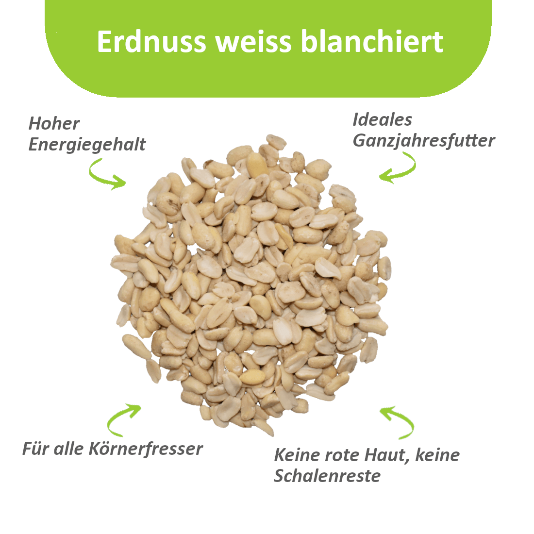 Agrarshop Erdnuss weiß blanchiert