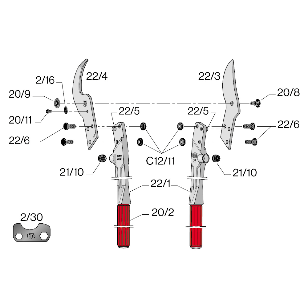 Astschere FELCO 22