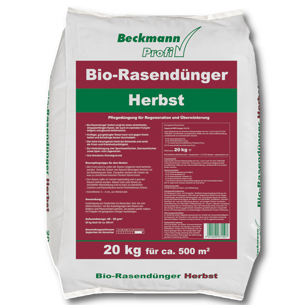 BECKMANN Bio Rasendünger Herbst 6+2+12