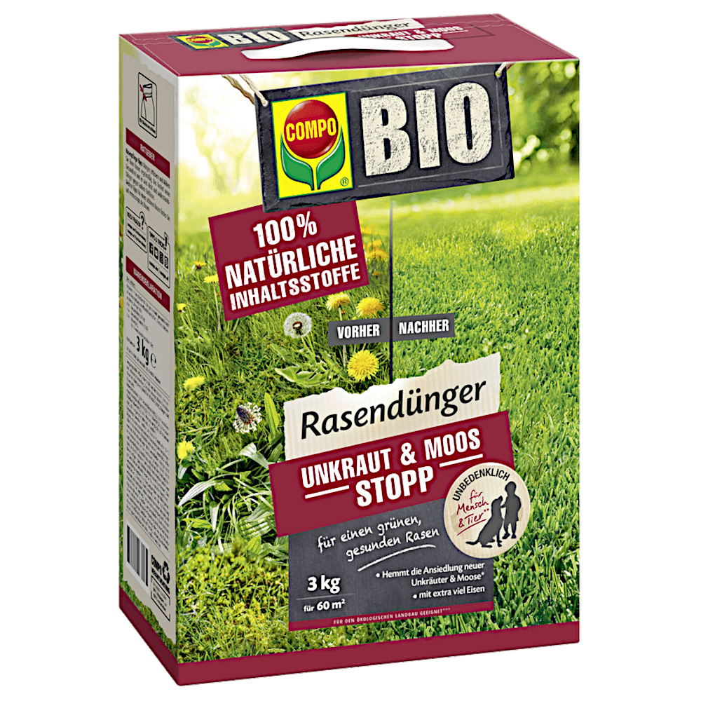 COMPO® BIO Rasendünger Unkraut & Moos Stopp