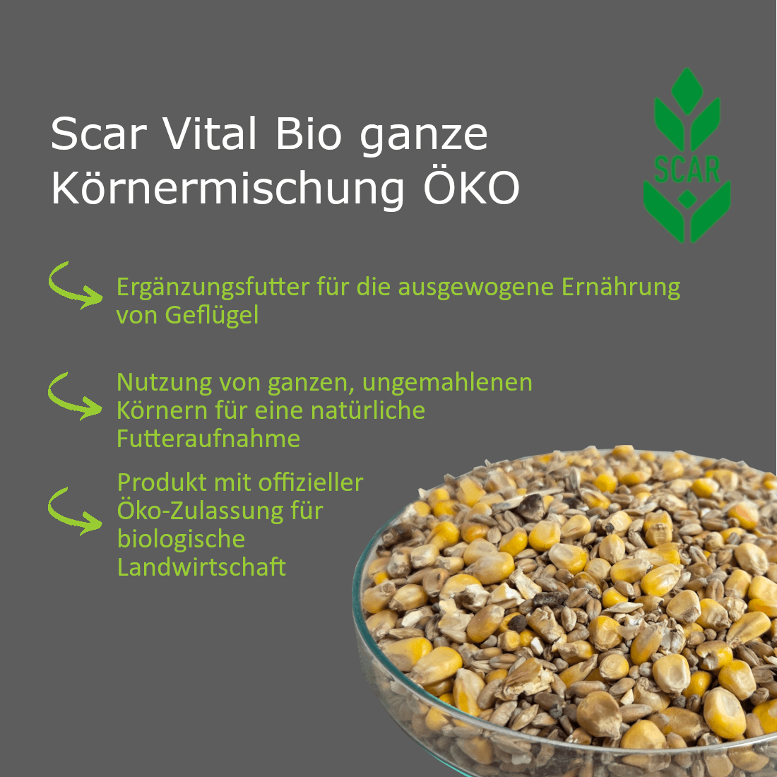 Scar Vital Bio ganze Körnermischung ÖKO